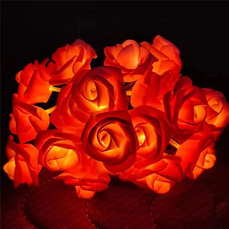 Aesthetic rose string lights for ambiance and decoration - 1.5m 10leds / red