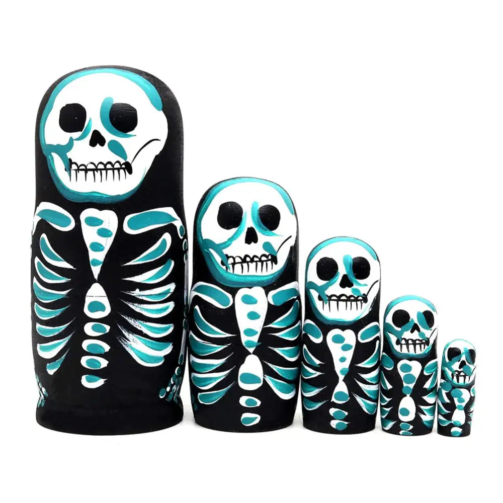 Russian skull matryoshkas for unique room decor