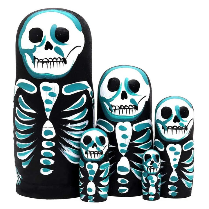 Russian skull matryoshkas for unique room decor