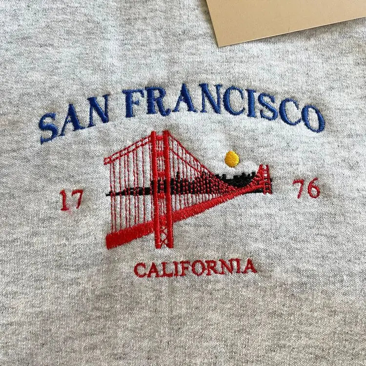 San francisco embroidery sweatshirt - sweatshirts