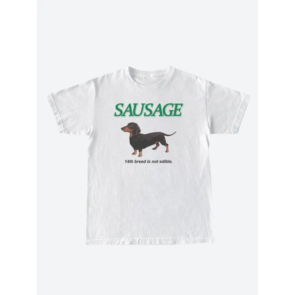 Whimsical canine print cotton tee for a playful y2k style - white / s