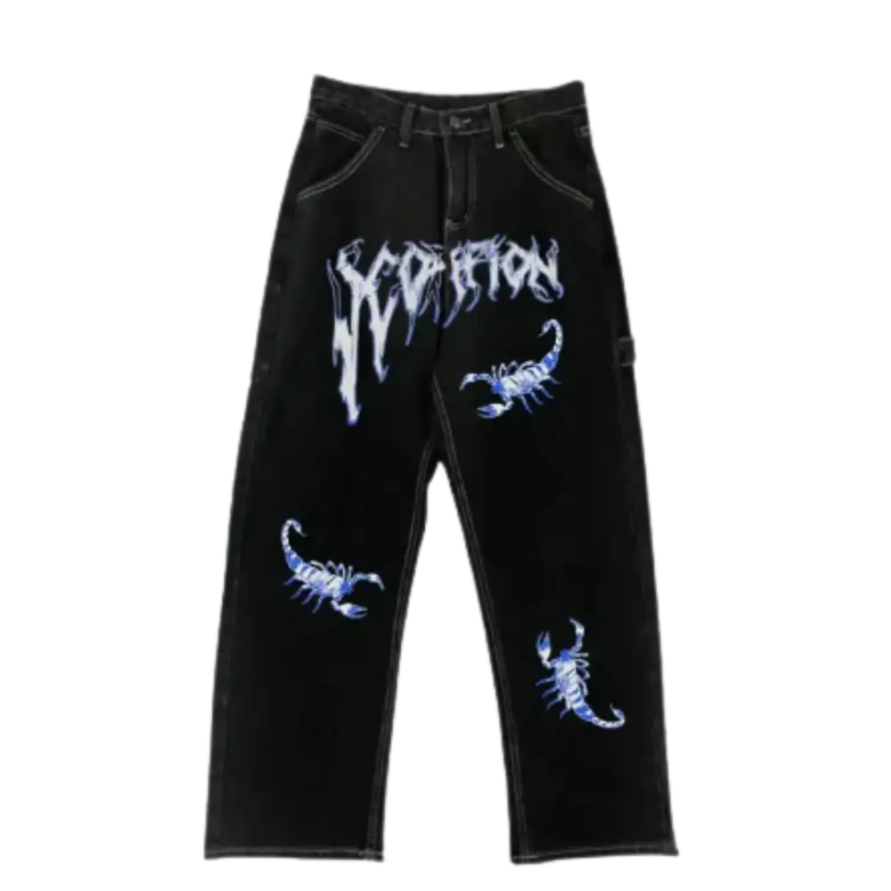 Scorpion baggy jeans y2k - black / s