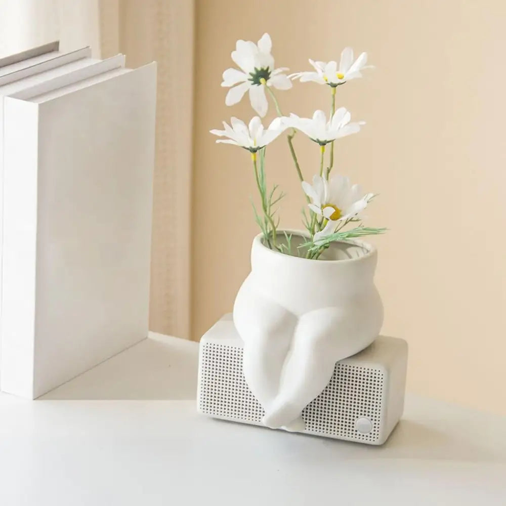 Sculptural legs vase for artful flower display and decoration