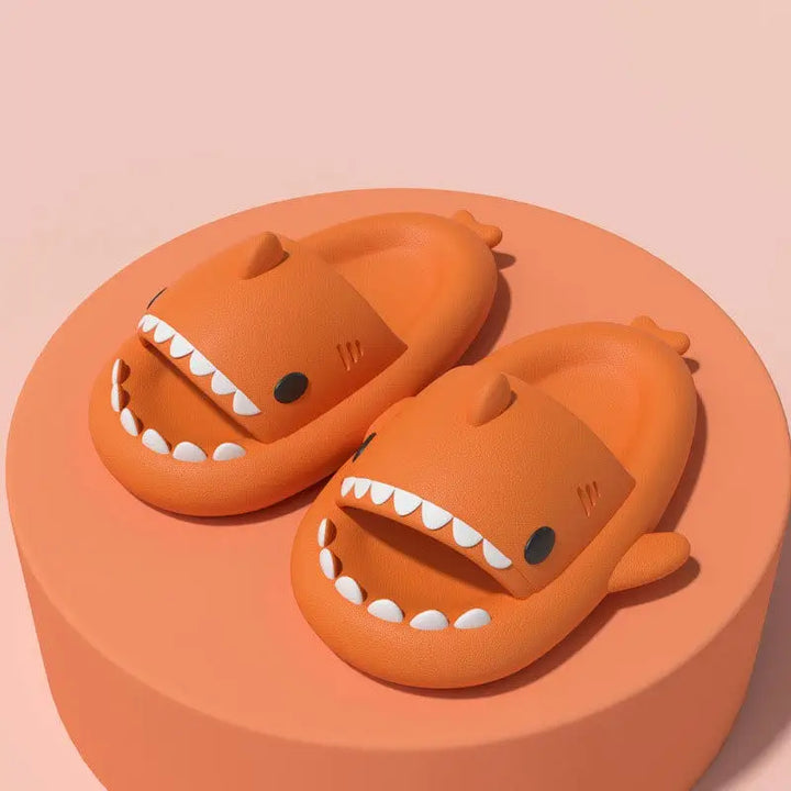 Shark y2k slippers for a bold fashion statement - orange / 36/37 (foot 23.5cm)