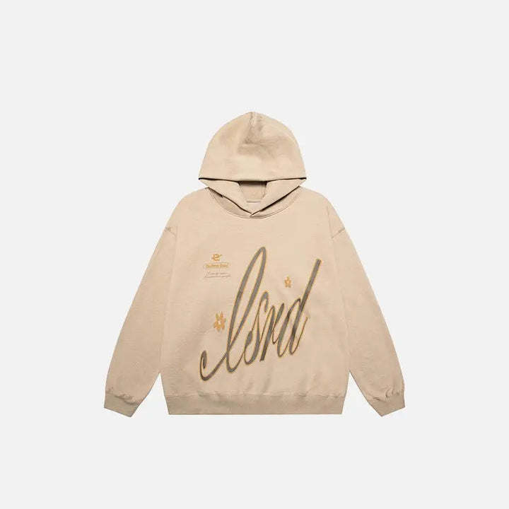 Signature flower hoodie y2k - camel / m - hoodies