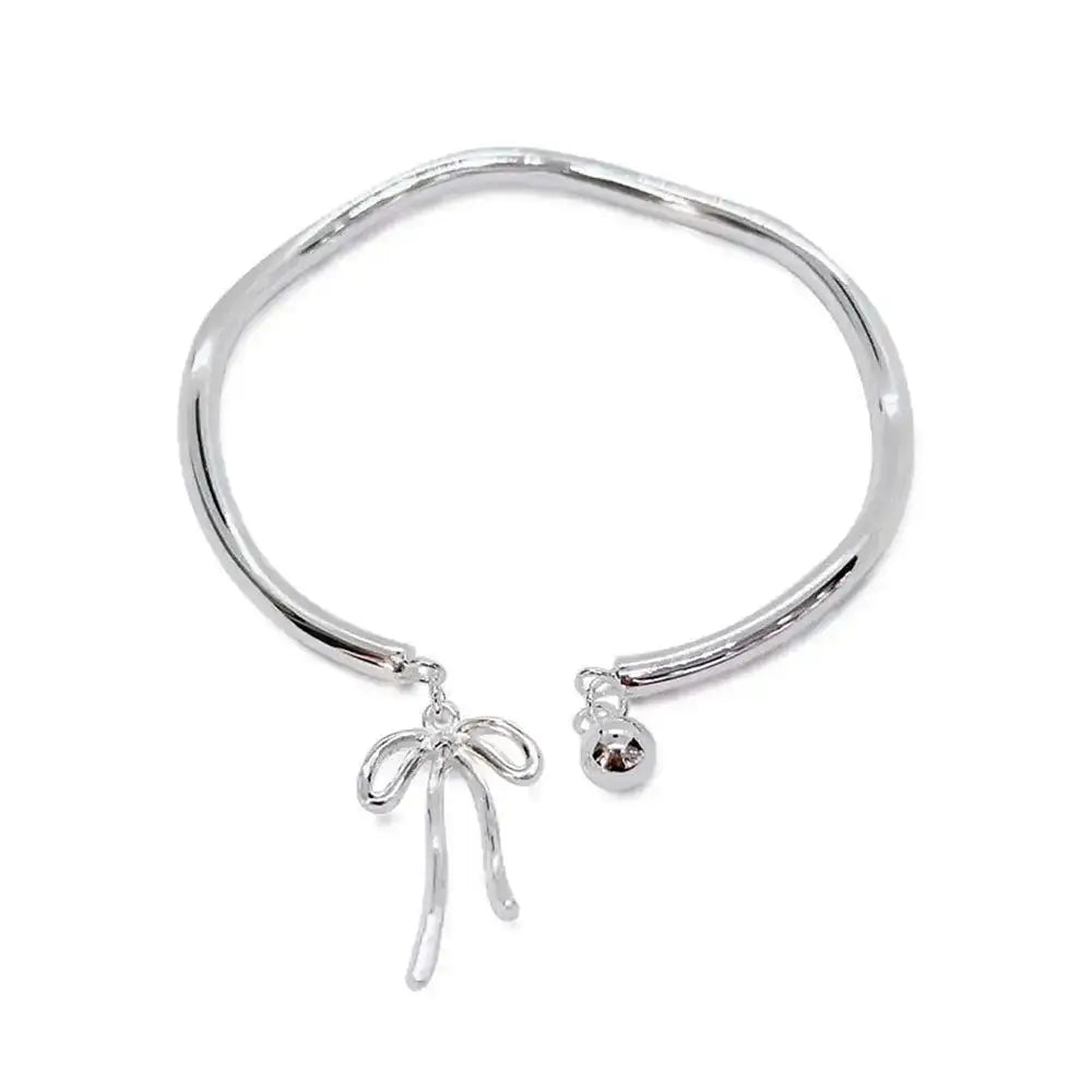 Silver bowknot bracelet - standart / bracelet