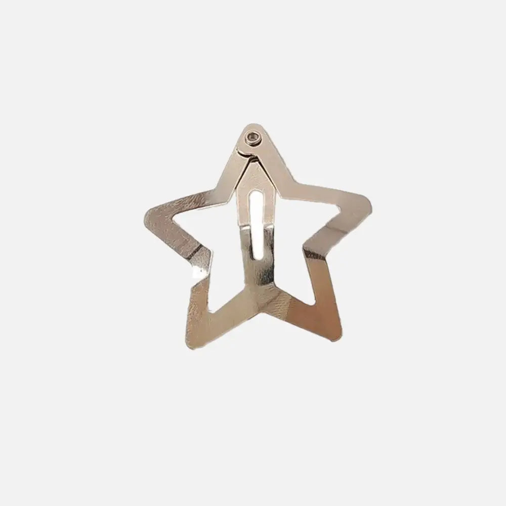 Silver star hair pins y2k - 10 pieces