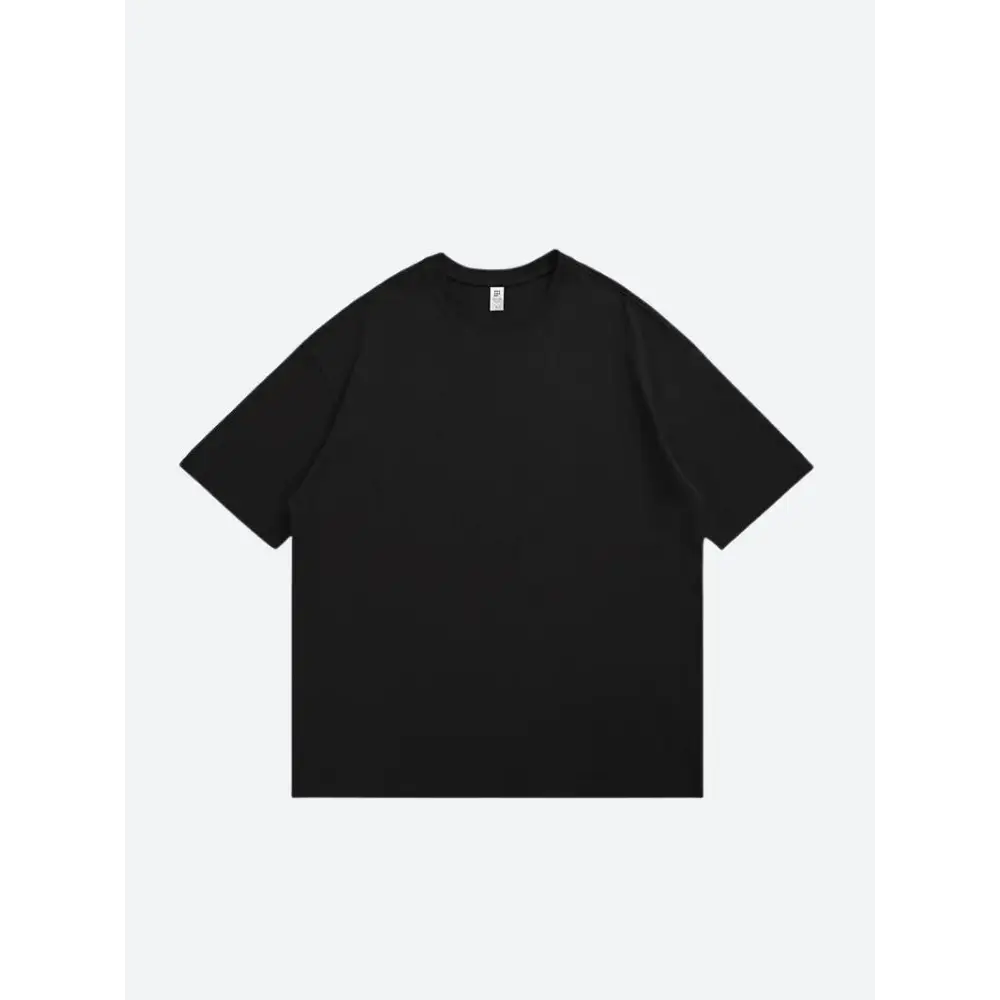 Skater casual basic tee for comfortable streetwear vibes - black / s