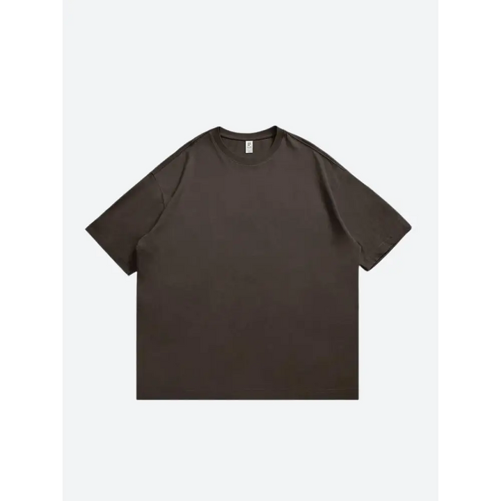 Skater casual basic tee for comfortable streetwear vibes - brown / s