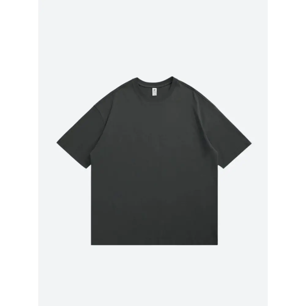 Skater casual basic tee for comfortable streetwear vibes - dark gray / s