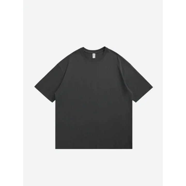 Skater casual basic tee for comfortable streetwear vibes - dark gray / s