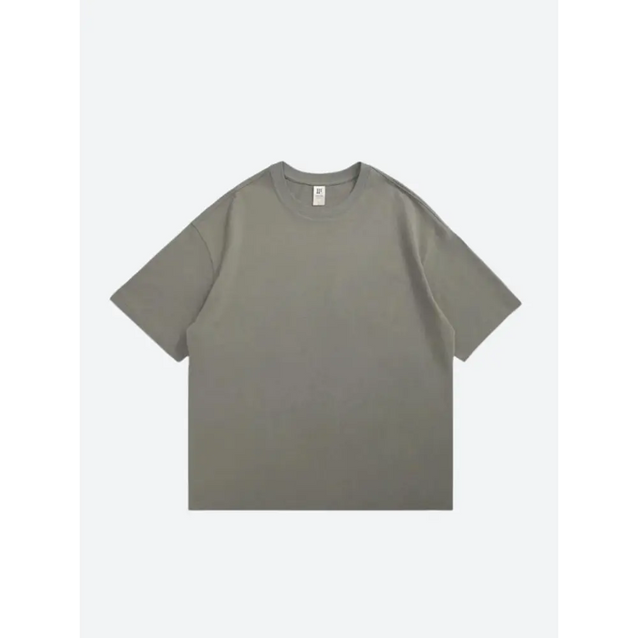 Skater casual basic tee for comfortable streetwear vibes - gray / s