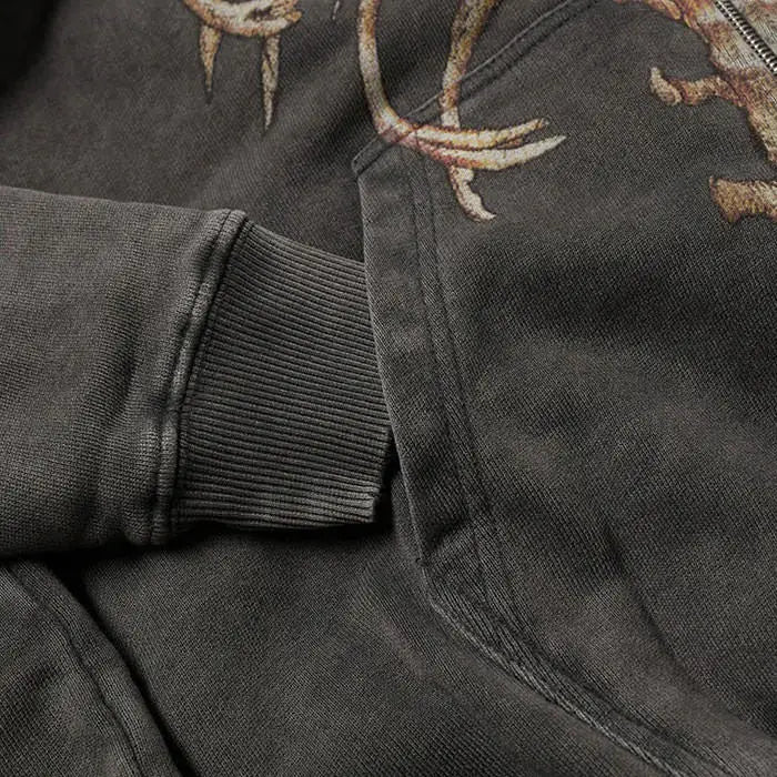 Skeleton zip up hoodie