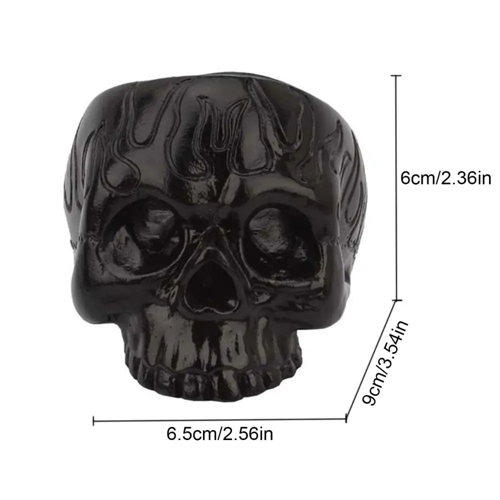 Skull candle holder for grunge and witchcore aesthetic styles