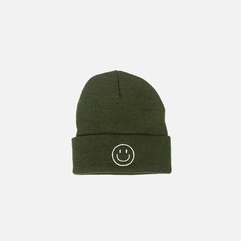Smile beanie y2k - green / one size - beanies