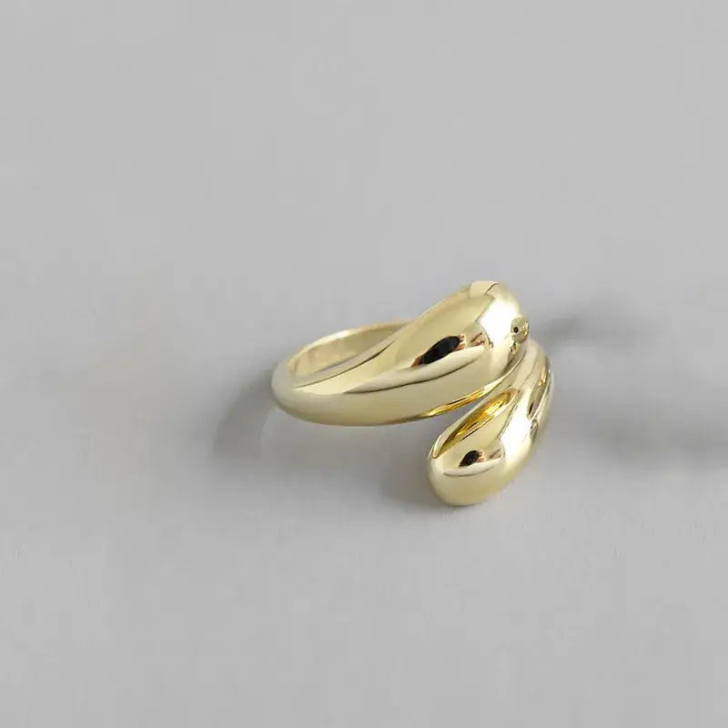 Smooth vintage ring y2k - gold / resizable - rings