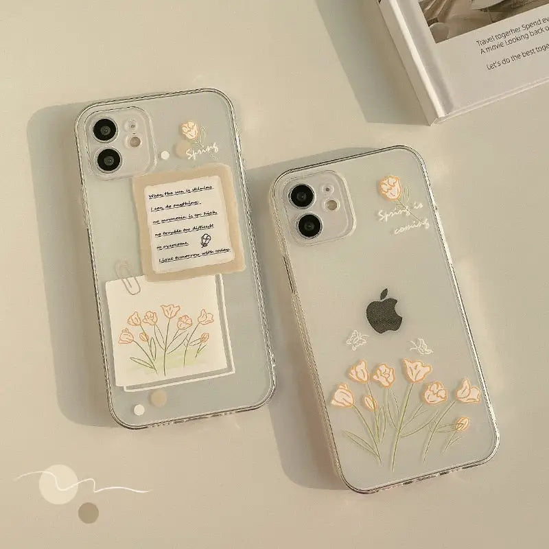 Soft flower mobile phone case for iphone y2k - cases