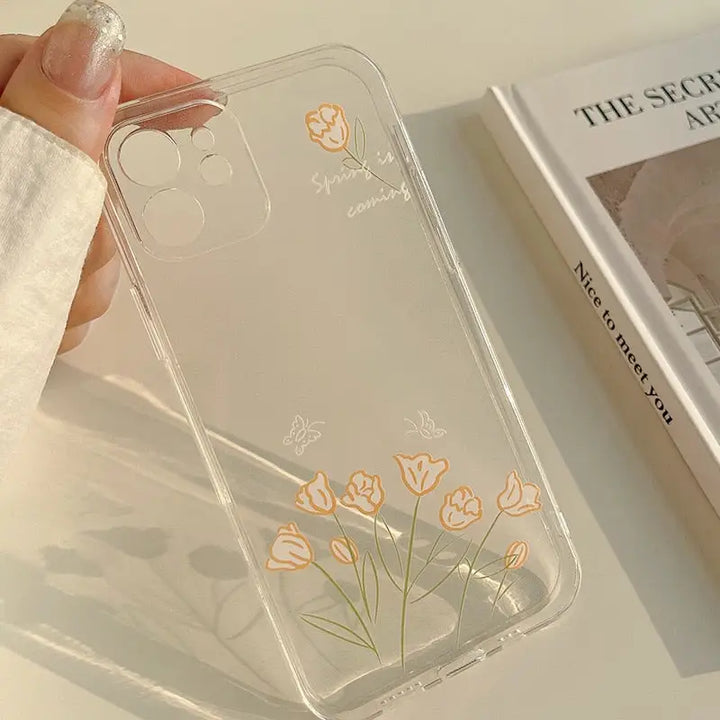 Soft flower mobile phone case for iphone y2k - cases