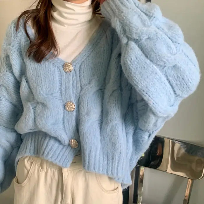 Soft girl cropped cardigan