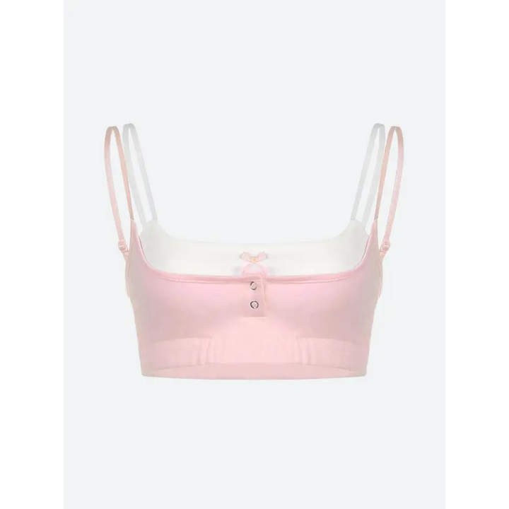 Soft girl y2k crop top with bow detail for effortless style