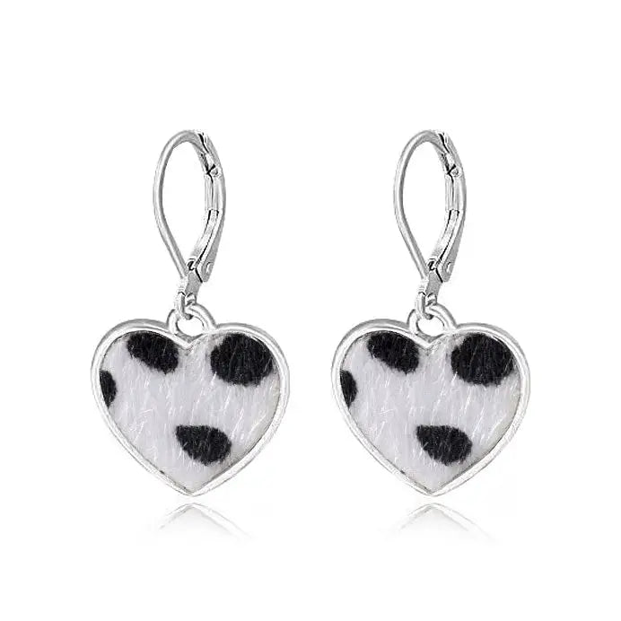 Soft heart earrings - standart / silver - earrings