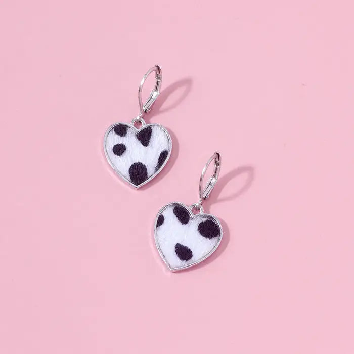 Soft heart earrings - standart / silver - earrings