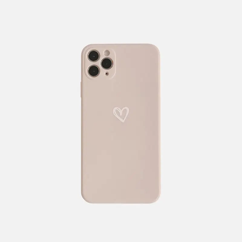Soft heart mobile phone case for iphone y2k - cases