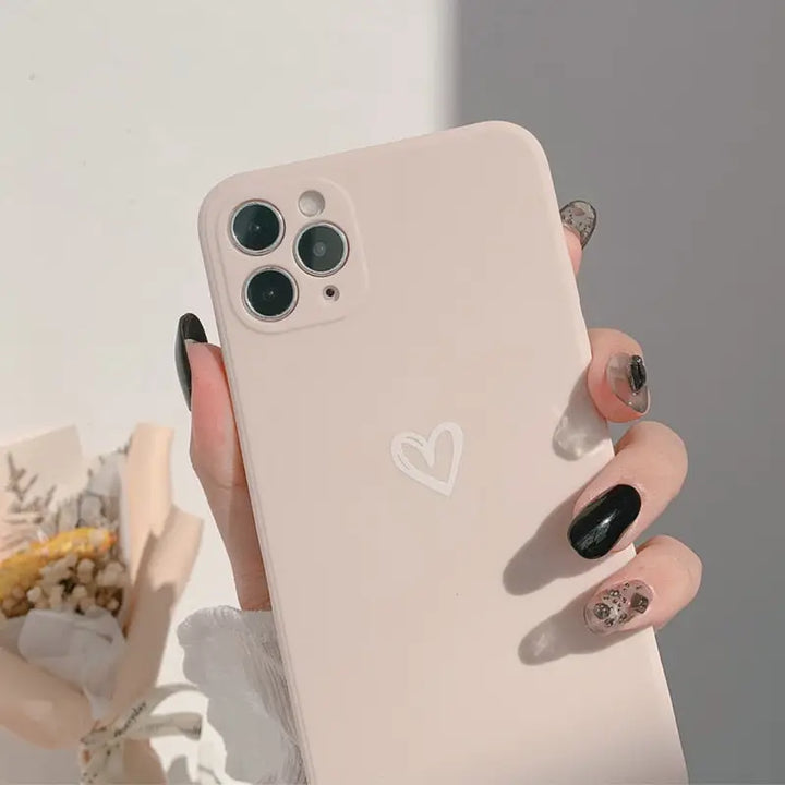 Soft heart mobile phone case for iphone y2k - for iphone 7 8 / 3 - cases