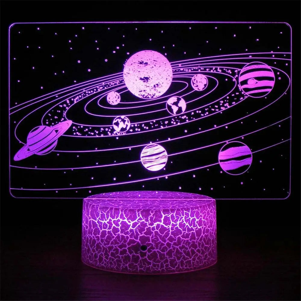 Galaxy aesthetic solar system night light for y2k inspired decor