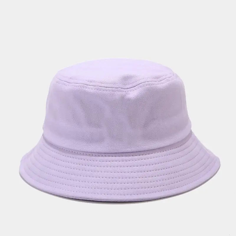 Solid color cotton aesthetic bucket hat for acubi style