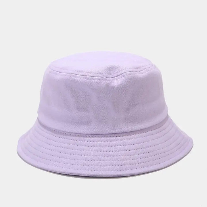 Solid color cotton aesthetic bucket hat for acubi style