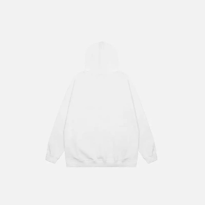 Solid color letter print hoodie y2k - hoodies