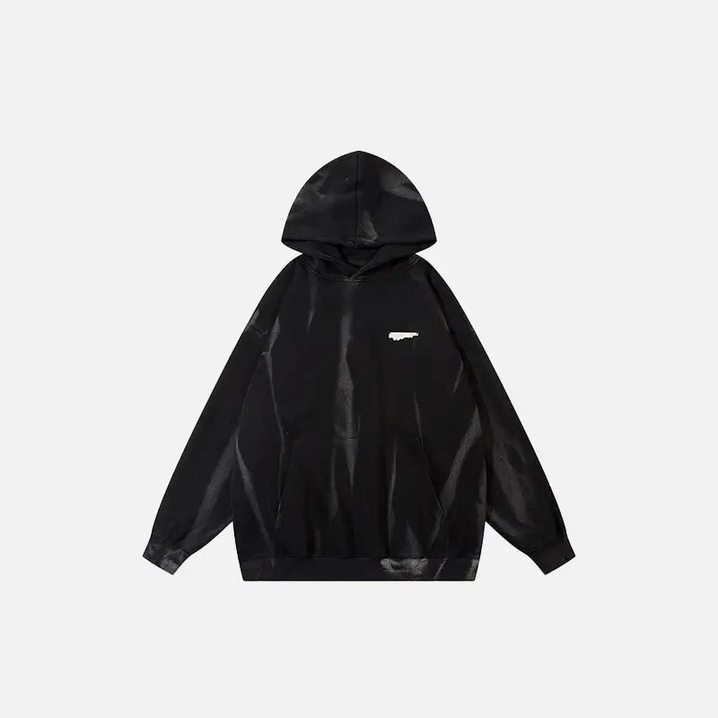 Solid color loose hoodie y2k - black / m - hoodies