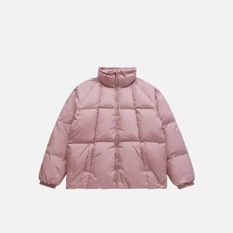 Solid color puffer jacket y2k - pink / m