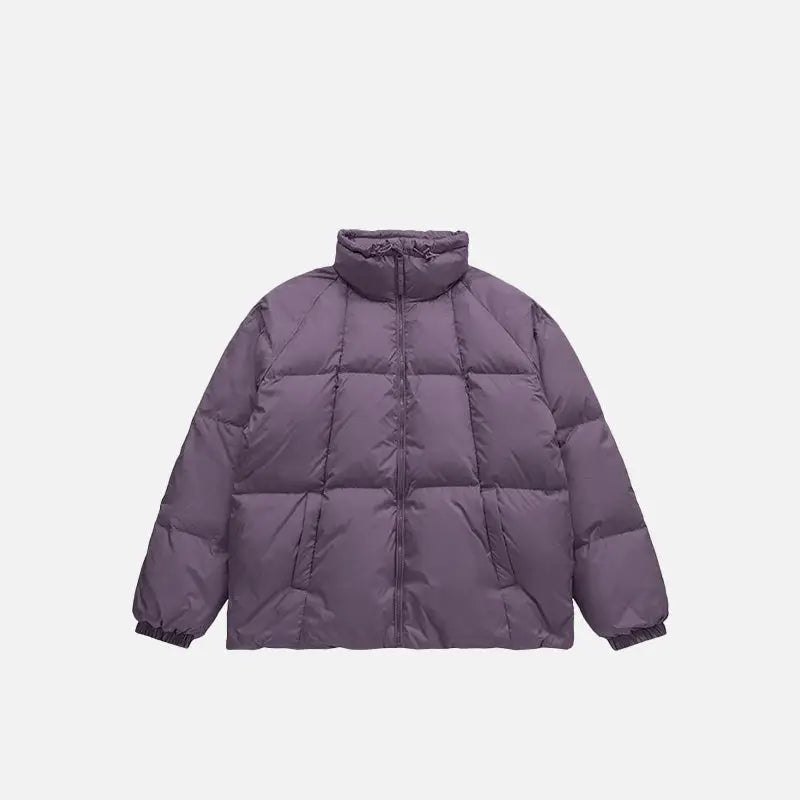 Solid color puffer jacket y2k - purple / m