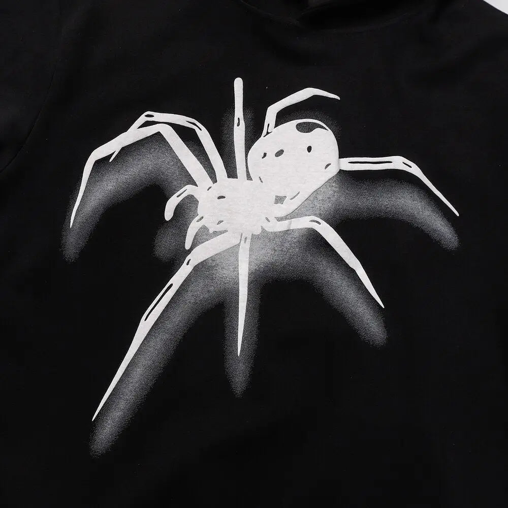 Spider graphic print hoodie y2k - hoodies