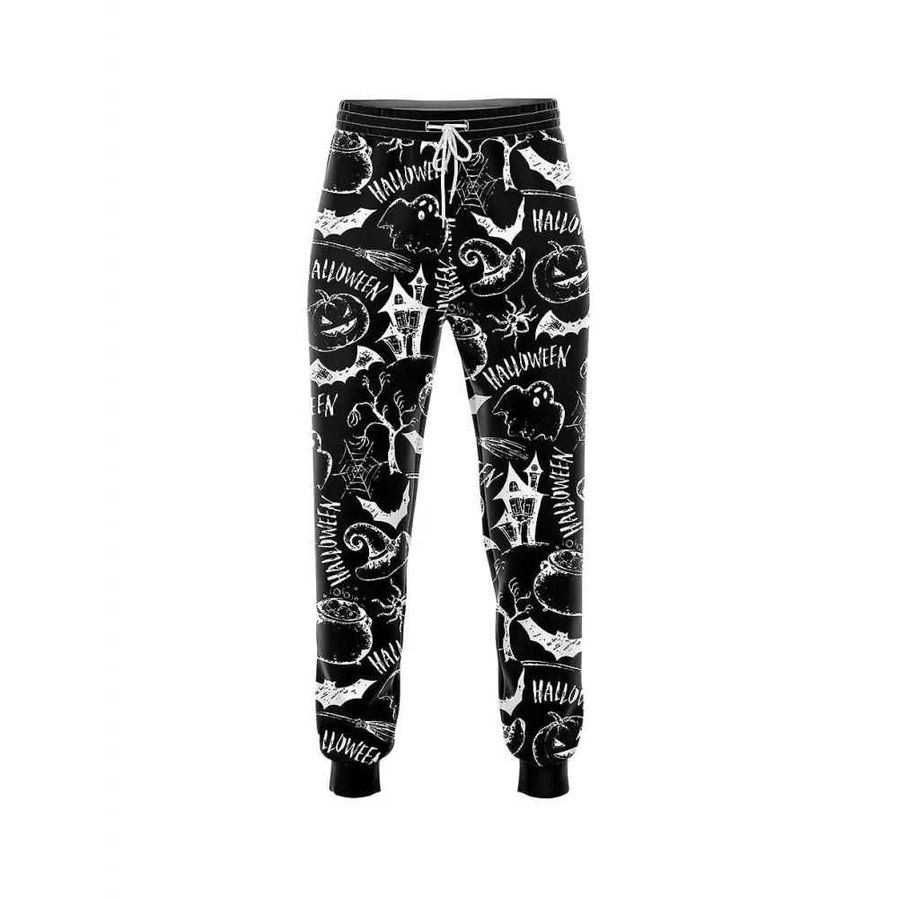 Spook fest pattern joggers - small / white