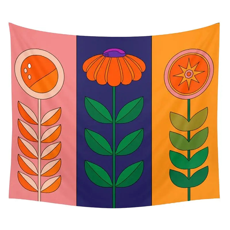 Spring flowers tapestry for a vibrant aesthetic look in your room