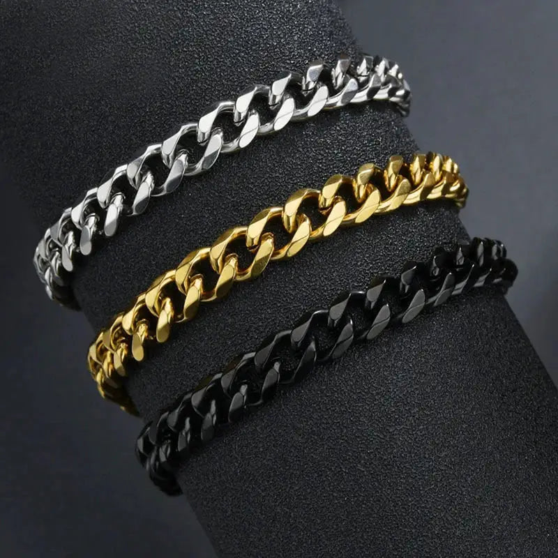 Stainless steel cuban bracelets y2k