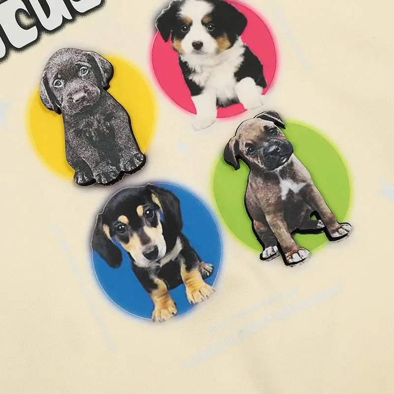 Star dogs graphic print hoodie y2k - hoodies
