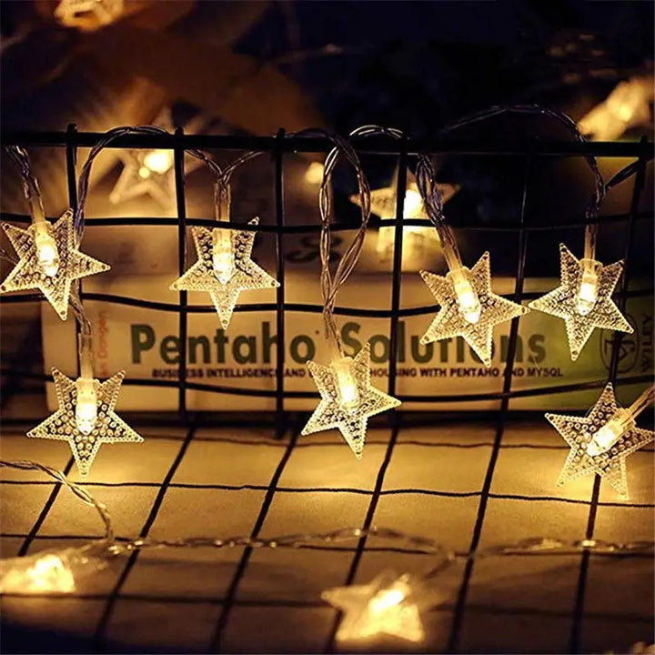 Aesthetic star string lights for room ambiance and decor - 1.5m 10leds