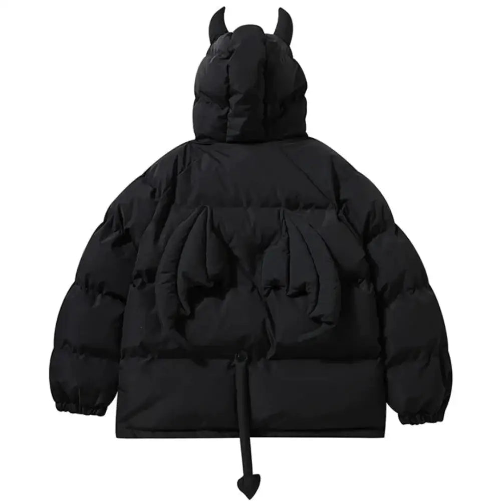 Streetwear ’devil horns’ tail jacket y2k