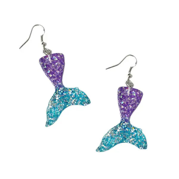 Sugar mermaid earrings - standart / blue - earrings