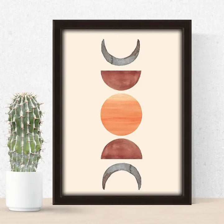 Mystical sun and moon poster for y2k aesthetic decor