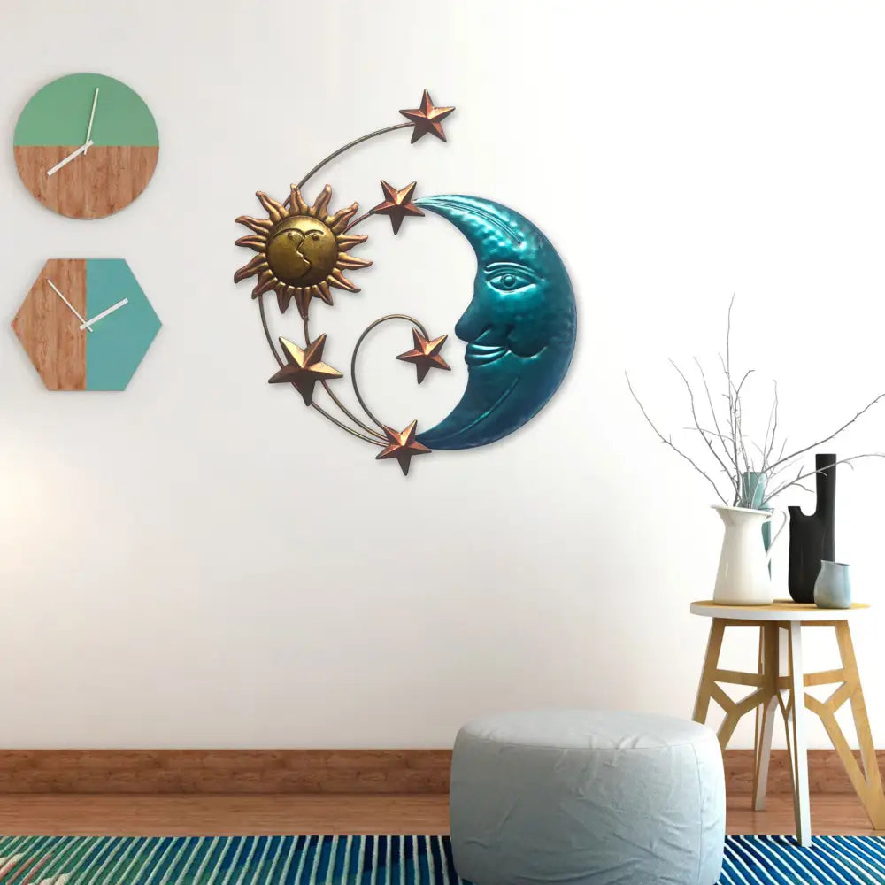 Stellar sun and moon wall ornament for stylish room decor