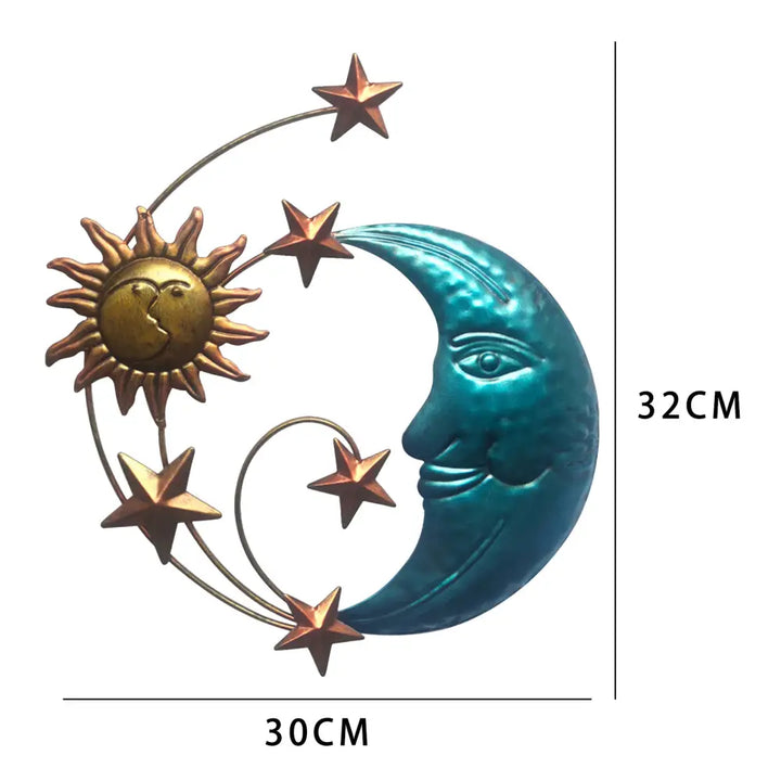 Stellar sun and moon wall ornament for stylish room decor