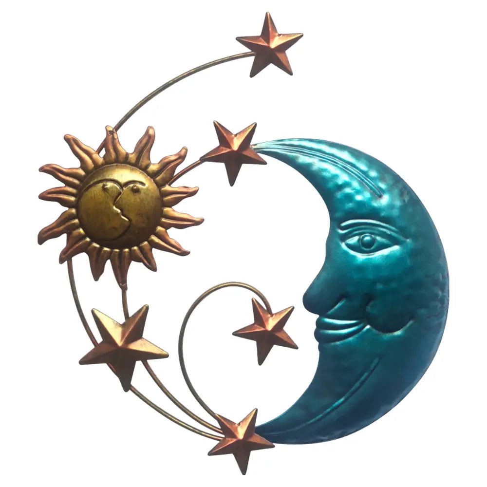 Stellar sun and moon wall ornament for stylish room decor