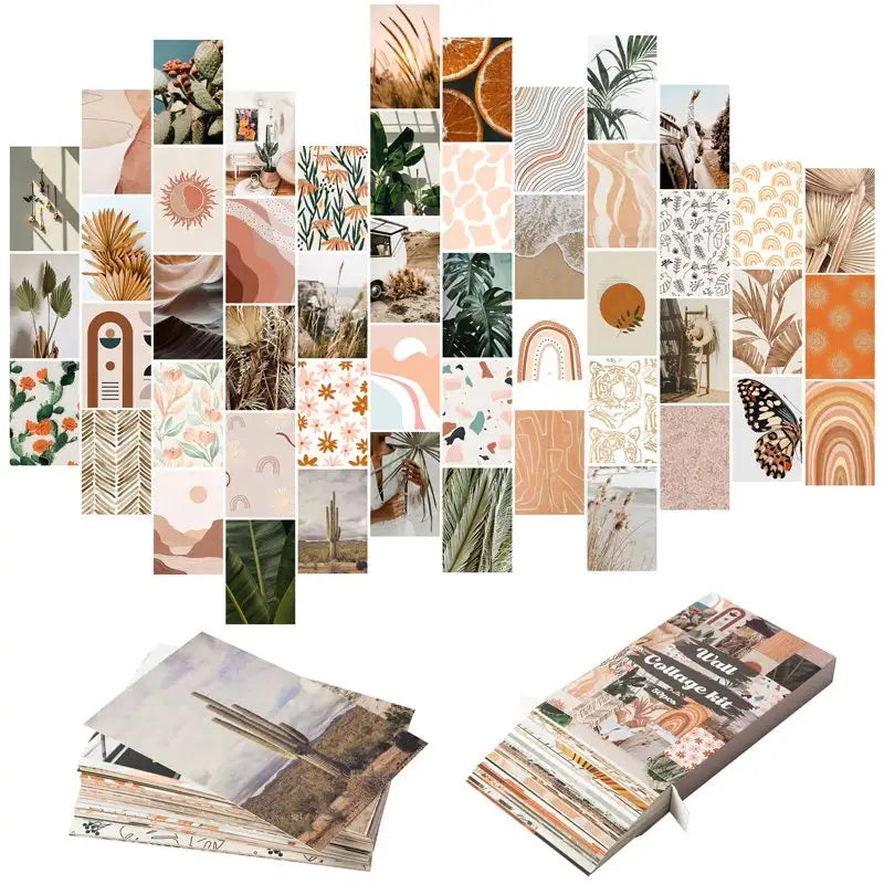 Sunset collage kit for aesthetic room decor