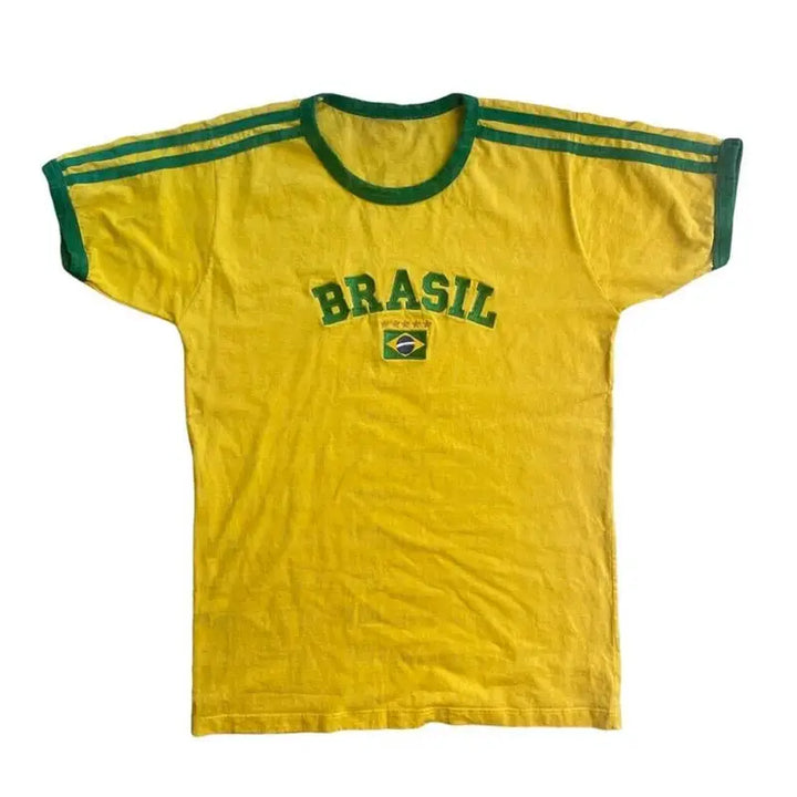T-shirt brésil y2k pour femme - style vibrant - xxs