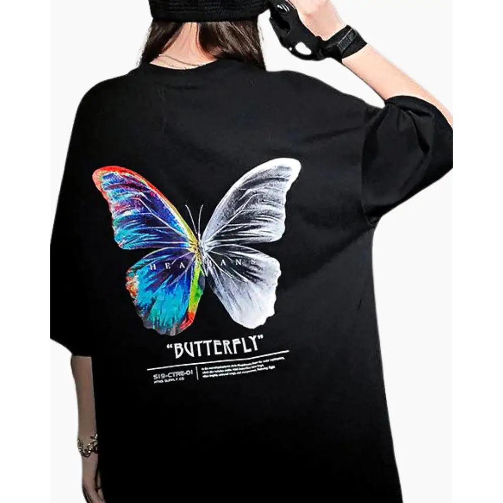 T-shirt butterfly oversize japanese y2k